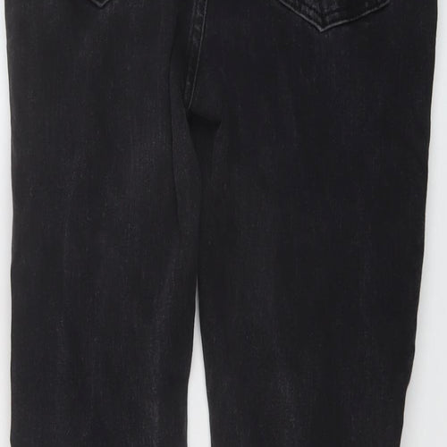 Marks and Spencer Womens Black Cotton Skinny Jeans Size 12 L26 in Regular Button