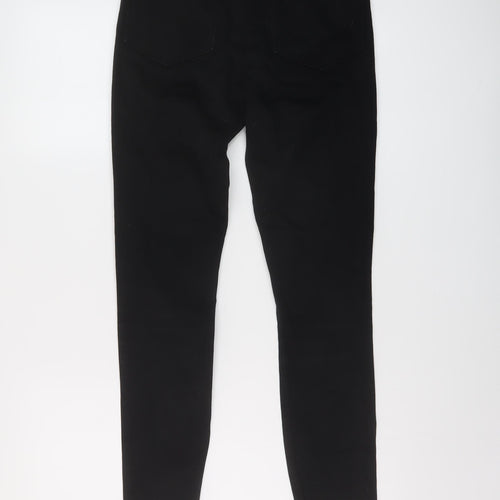 Mint Velvet Womens Black Cotton Skinny Jeans Size 8 L27 in Regular Button