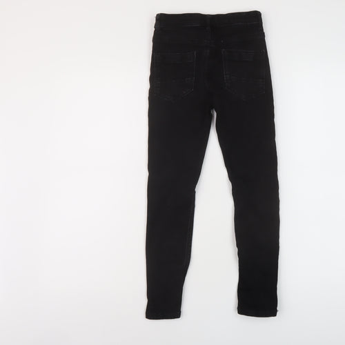 NEXT Boys Black Cotton Skinny Jeans Size 8 Years Regular Button