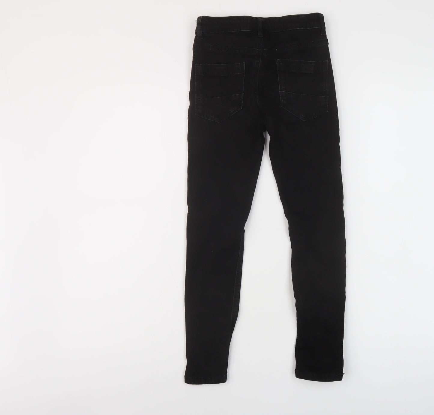 NEXT Boys Black Cotton Skinny Jeans Size 8 Years Regular Button