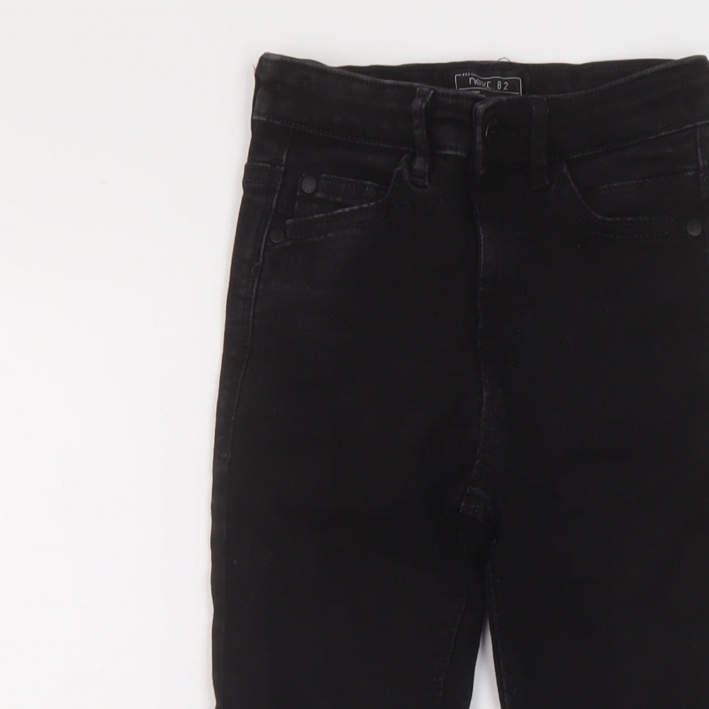 NEXT Boys Black Cotton Skinny Jeans Size 8 Years Regular Button