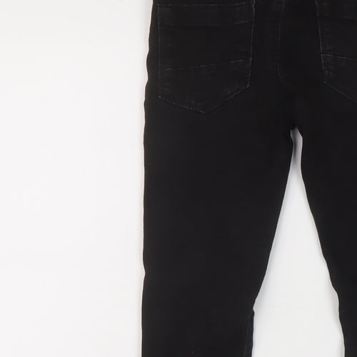NEXT Boys Black Cotton Skinny Jeans Size 8 Years Regular Button