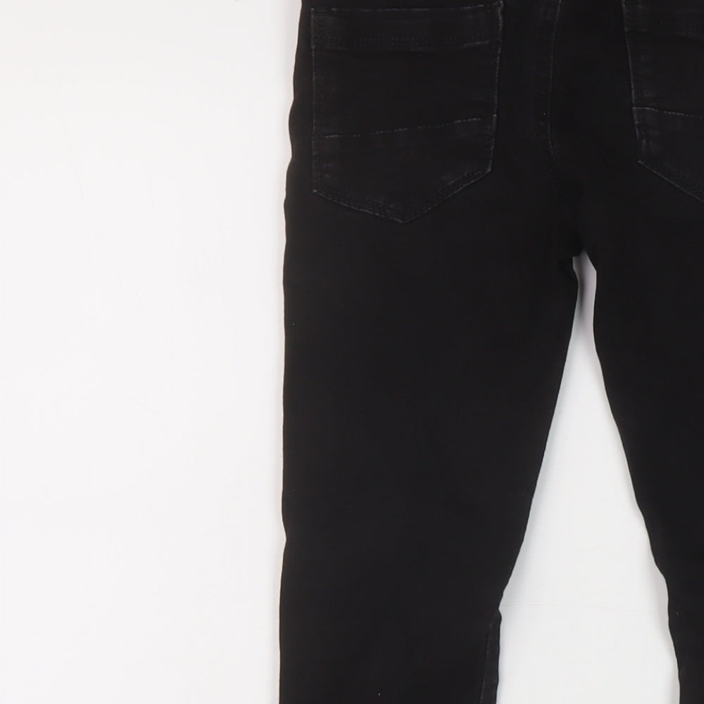 NEXT Boys Black Cotton Skinny Jeans Size 8 Years Regular Button