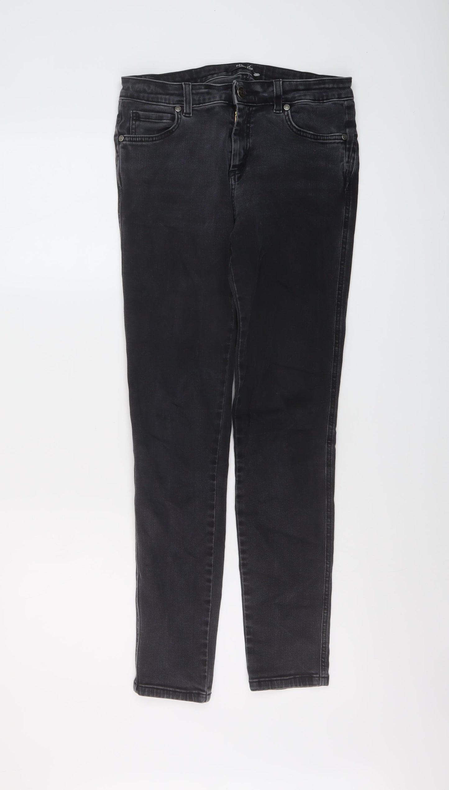 Nexos Womens Grey Cotton Skinny Jeans Size 26 in L28 in Regular Button