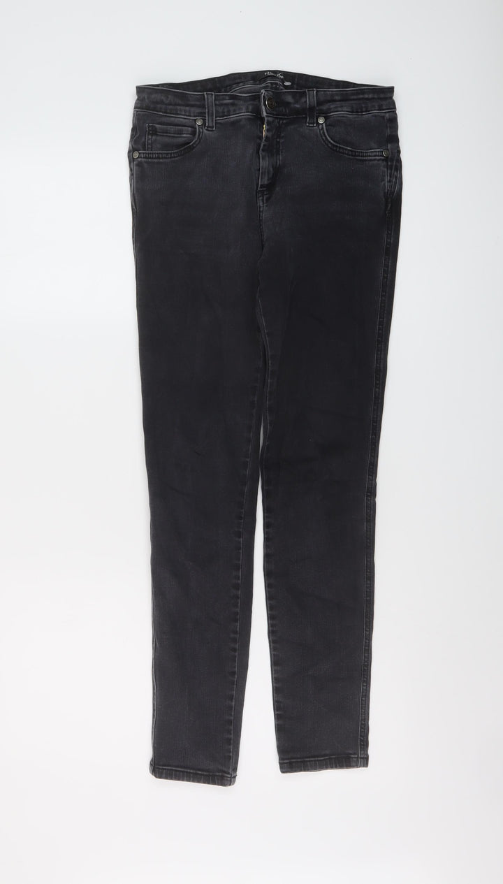 Nexos Womens Grey Cotton Skinny Jeans Size 26 in L28 in Regular Button