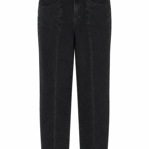 Stradivarius Womens Black Cotton Mom Jeans Size 10 L28 in Slim Button