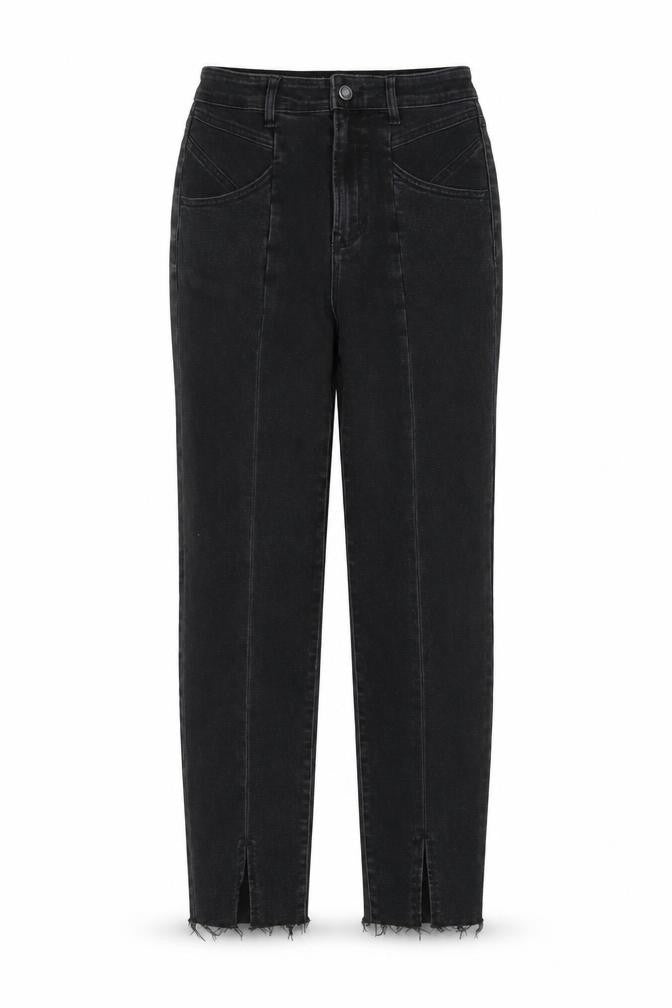 Stradivarius Womens Black Cotton Mom Jeans Size 10 L28 in Slim Button