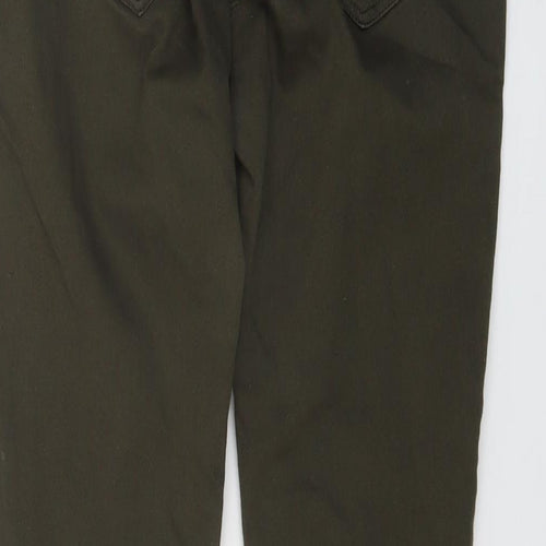 Marks and Spencer Womens Green Cotton Skinny Jeans Size 12 L27 in Regular Button