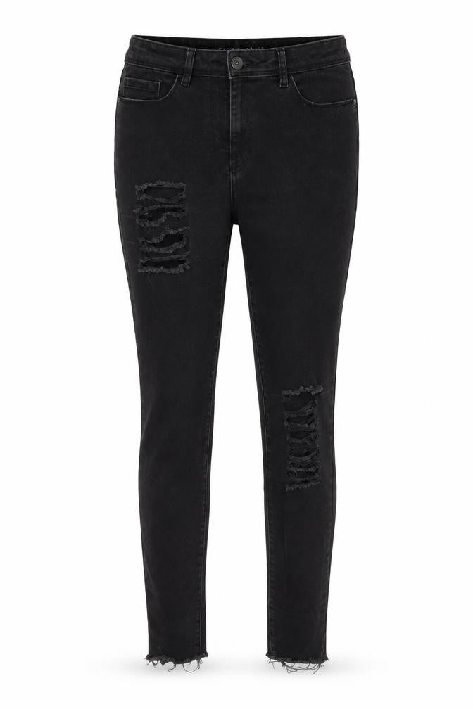NEXT Womens Black Cotton Skinny Jeans Size 10 L28 in Regular Button