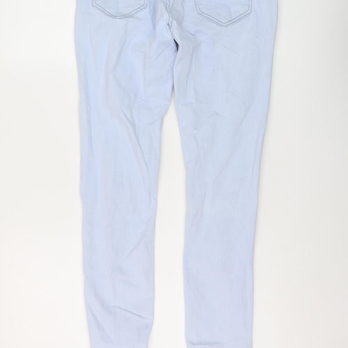 Boohoo Mens Blue Cotton Skinny Jeans Size 30 in L27 in Regular Button