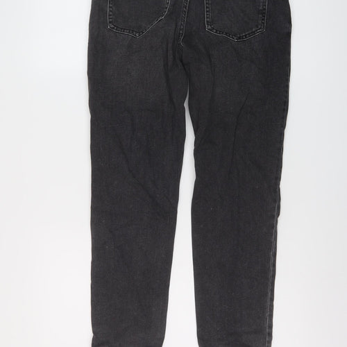 Marks and Spencer Girls Green Cotton Straight Jeans Size 13-14 Years Regular Button