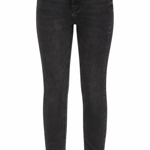 Denim & Co. Womens Grey Cotton Skinny Jeans Size 6 L26 in Regular Button
