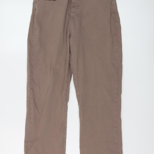 Dolcezza Womens Brown Cotton Straight Jeans Size 8 L27 in Regular Button