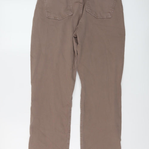 Dolcezza Womens Brown Cotton Straight Jeans Size 8 L27 in Regular Button