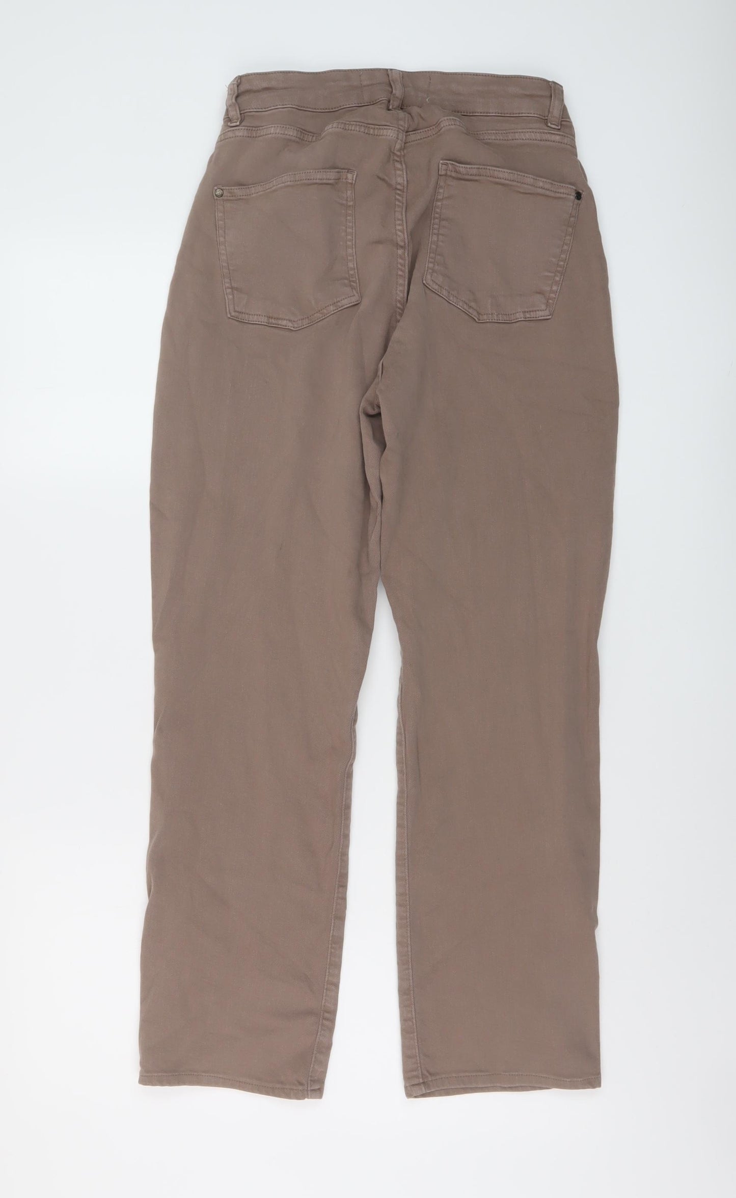 Dolcezza Womens Brown Cotton Straight Jeans Size 8 L27 in Regular Button
