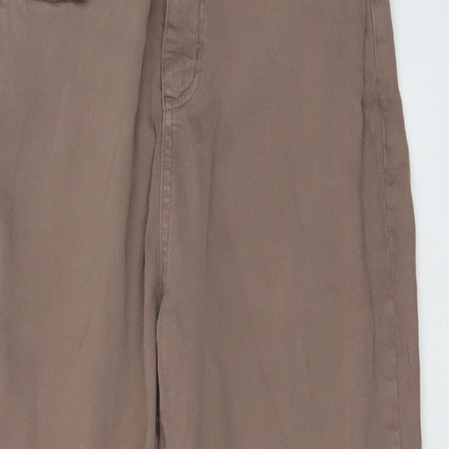 Dolcezza Womens Brown Cotton Straight Jeans Size 8 L27 in Regular Button