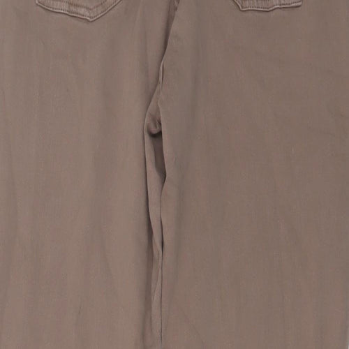Dolcezza Womens Brown Cotton Straight Jeans Size 8 L27 in Regular Button
