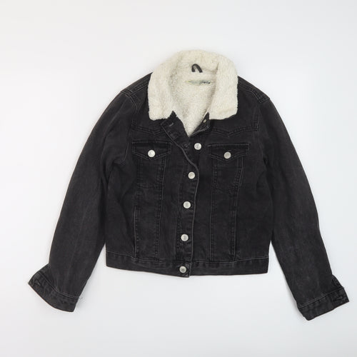 Topshop Womens Grey Jacket Size 4 Button