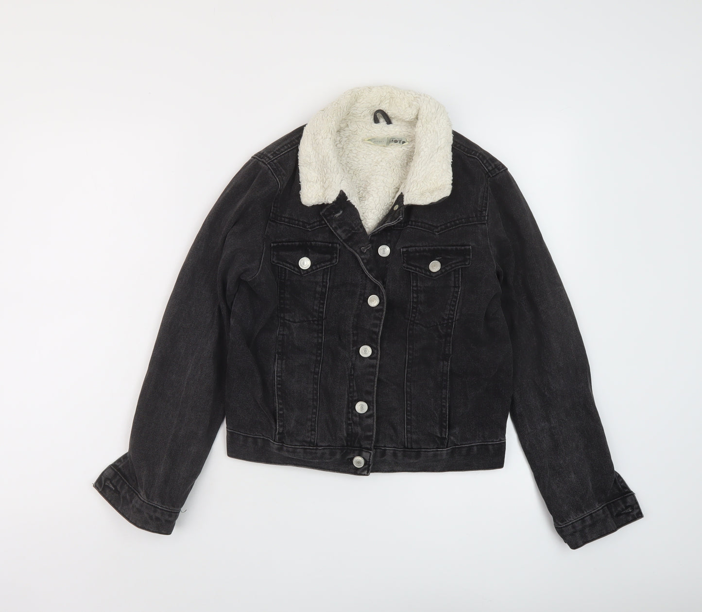 Topshop Womens Grey Jacket Size 4 Button