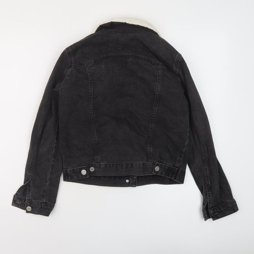 Topshop Womens Grey Jacket Size 4 Button