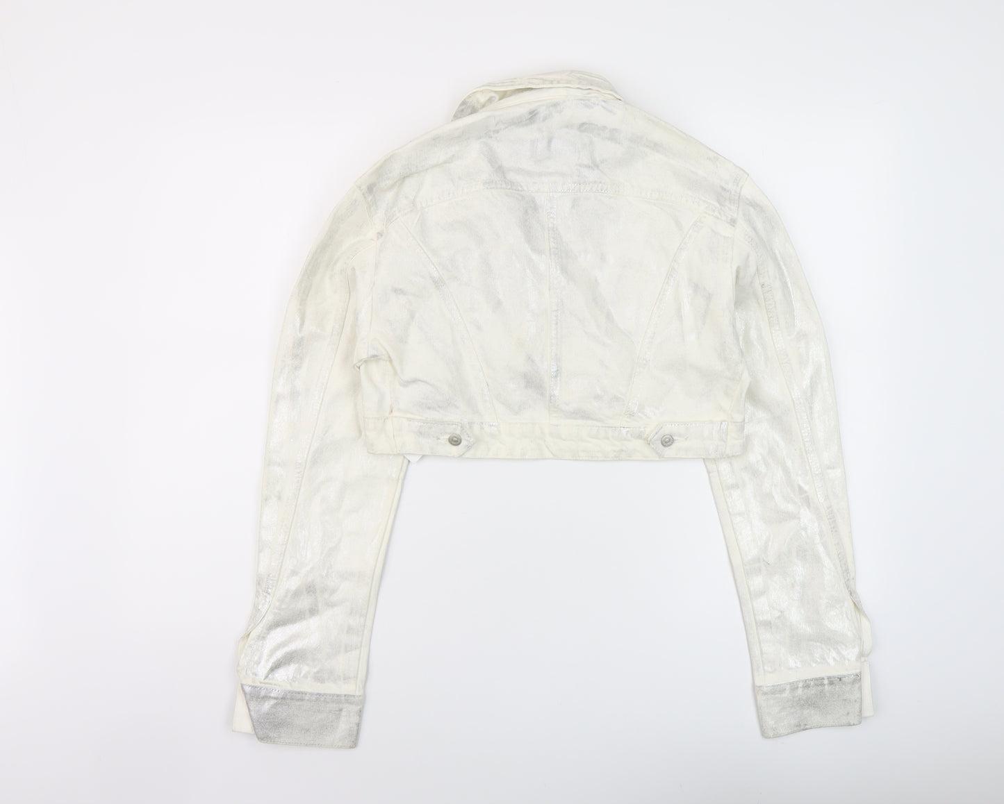 Zara Womens Ivory Jacket Size L Button
