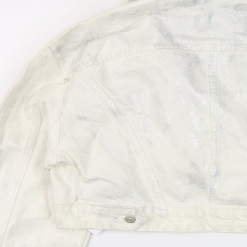 Zara Womens Ivory Jacket Size L Button