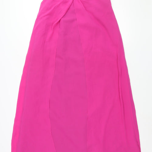 Venus Womens Pink Polyester Ball Gown Size 14 Sweetheart Zip - Padded Support