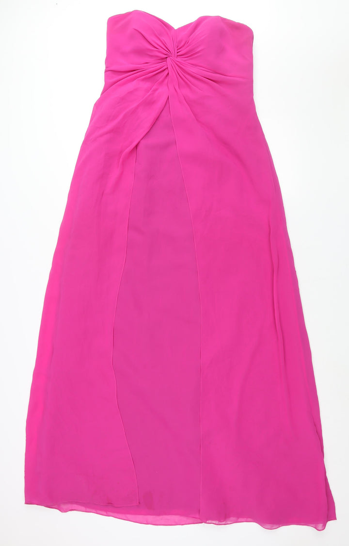 Venus Womens Pink Polyester Ball Gown Size 14 Sweetheart Zip - Padded Support
