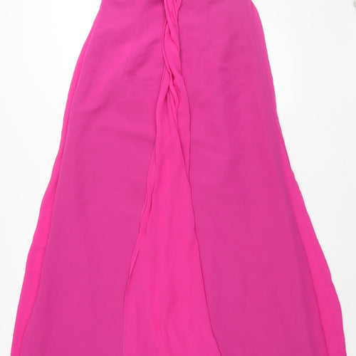 Venus Womens Pink Polyester Ball Gown Size 14 Sweetheart Zip - Padded Support