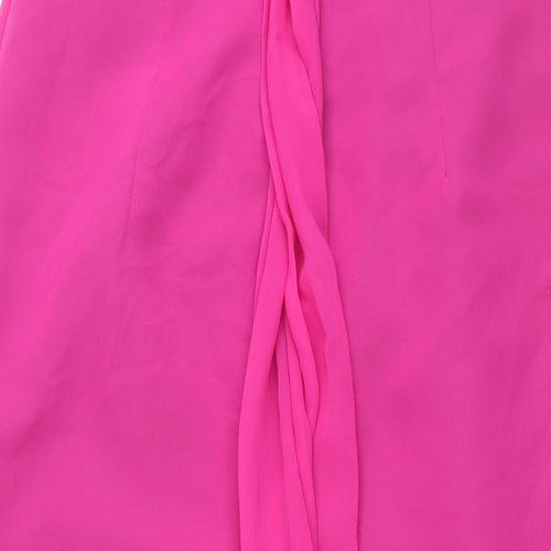 Venus Womens Pink Polyester Ball Gown Size 14 Sweetheart Zip - Padded Support
