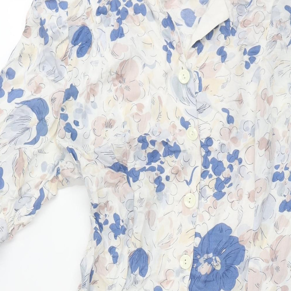 Top Notch Womens Multicoloured Geometric Viscose Shift Size 14 Collared Button - Floral Print