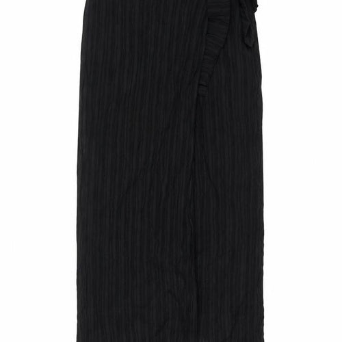Graciaa Womens Black Polyester Wrap Skirt Size 26 in Tie - Plisse