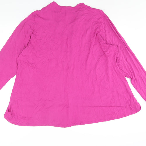 Live Womens Pink Viscose Tunic Blouse Size 20 V-Neck