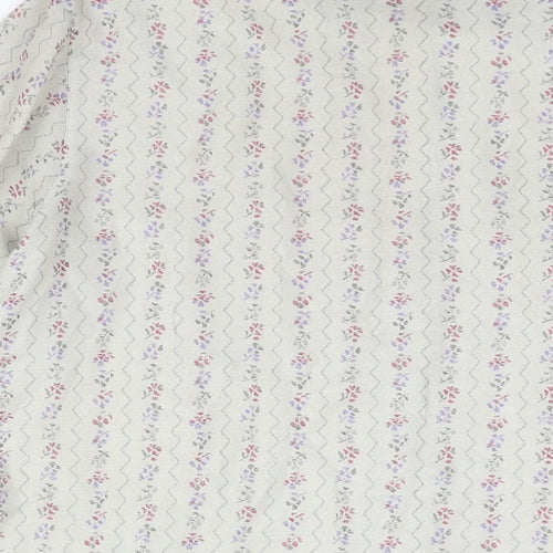 LUCIA Womens Grey Geometric Polyester Basic Blouse Size 16 Mock Neck - Tie Detail