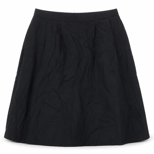 Lands' End Womens Blue Cotton A-Line Skirt Size 6 Zip