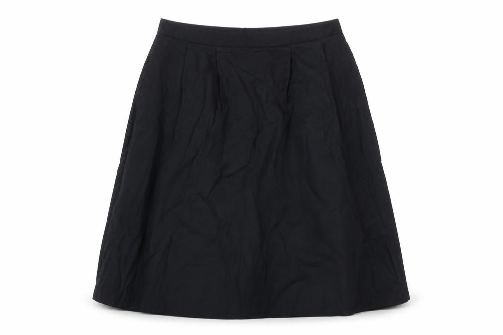 Lands' End Womens Blue Cotton A-Line Skirt Size 6 Zip