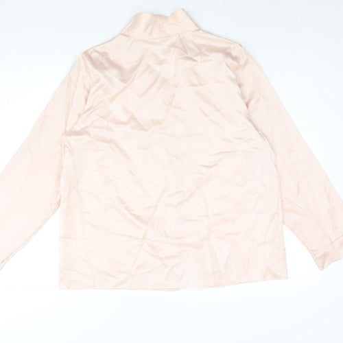 St Michael Womens Pink Polyester Basic Blouse Size 16 V-Neck
