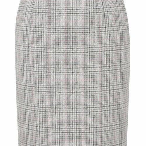 Cotswold Collections Womens Grey Check Wool Straight & Pencil Skirt Size 18 Zip