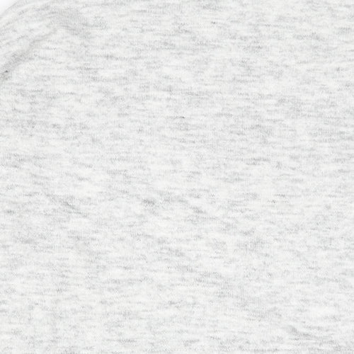 New Look Womens Grey Round Neck Acrylic Pullover Jumper Size 8 - Zip Detail