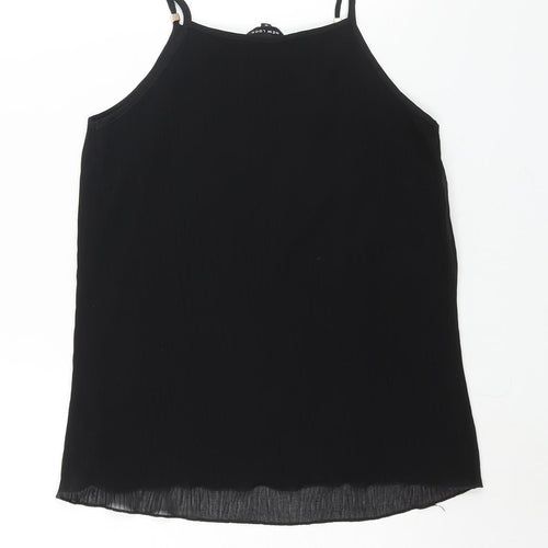 New Look Womens Black Polyester Camisole Blouse Size 8 Square Neck