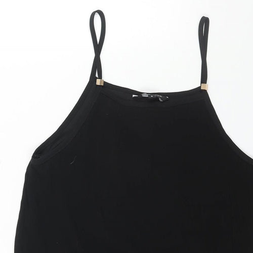 New Look Womens Black Polyester Camisole Blouse Size 8 Square Neck