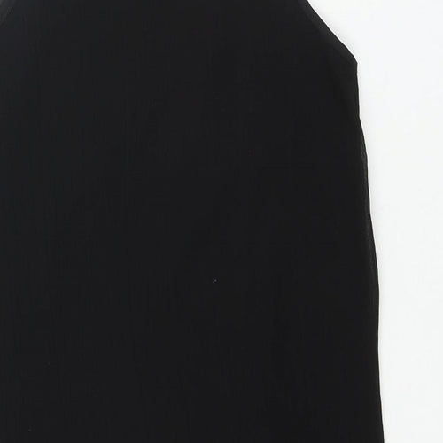 New Look Womens Black Polyester Camisole Blouse Size 8 Square Neck