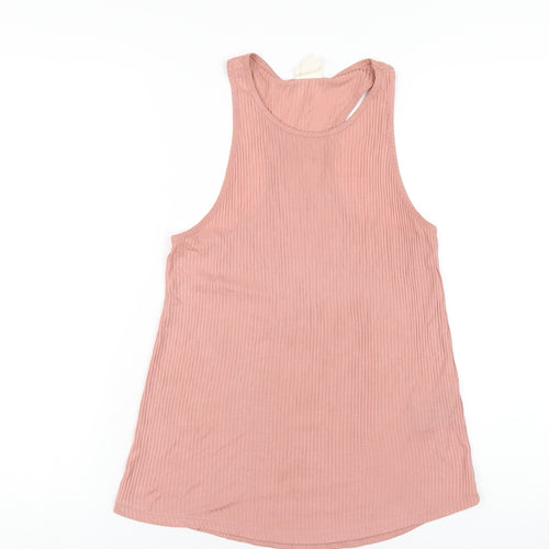H&M Womens Pink Polyester Basic Tank Size XS Round Neck Pullover