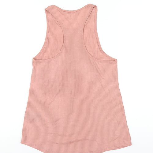 H&M Womens Pink Polyester Basic Tank Size XS Round Neck Pullover