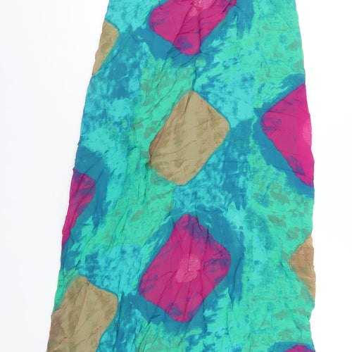 Zara Womens Multicoloured Tie Dye Viscose Maxi Size S Scoop Neck Pullover