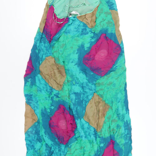 Zara Womens Multicoloured Tie Dye Viscose Maxi Size S Scoop Neck Pullover