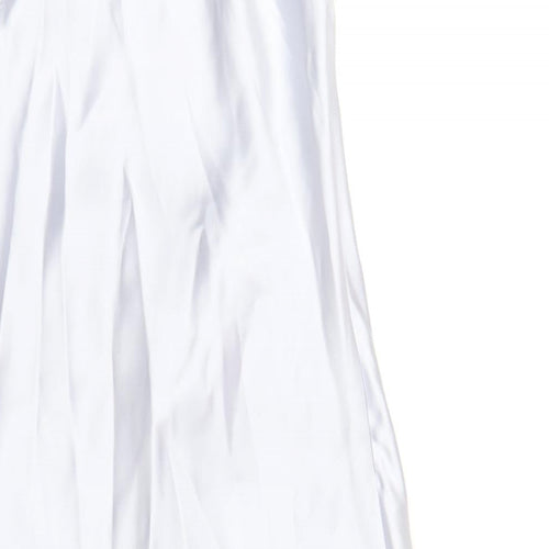 Zara Womens Blue Polyester A-Line Size XS Round Neck Zip