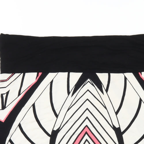 Marx Womens Multicoloured Geometric Viscose A-Line Skirt Size L