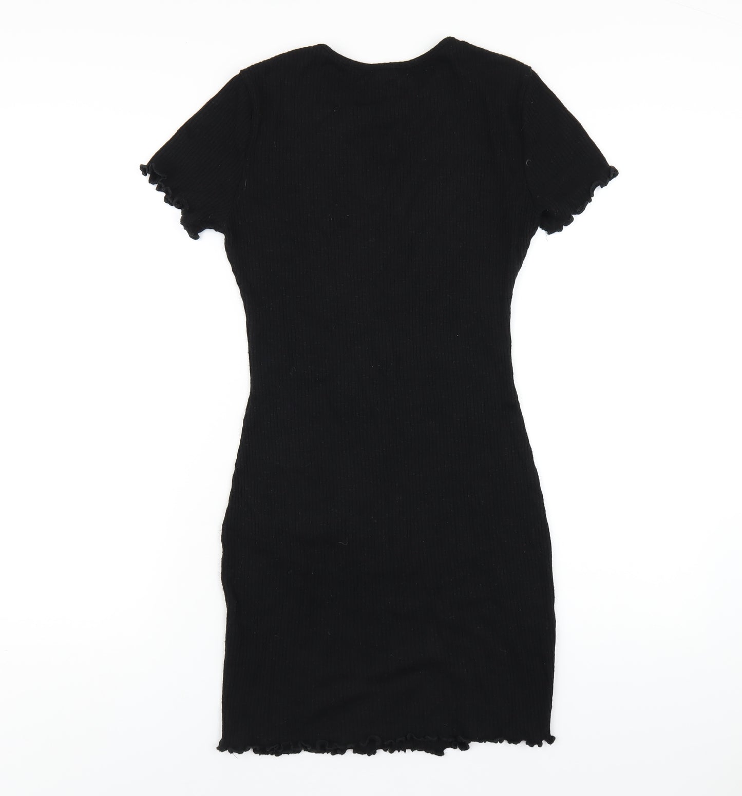Popular 21 Womens Black Viscose Bodycon Size M Round Neck Pullover