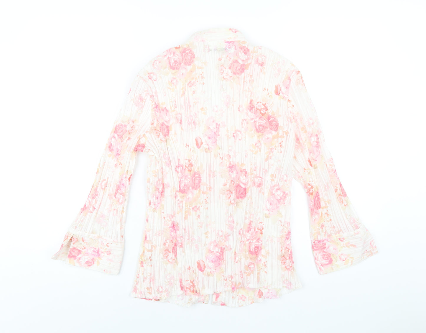 Wallis Womens Multicoloured Floral Polyester Basic Button-Up Size 12 V-Neck